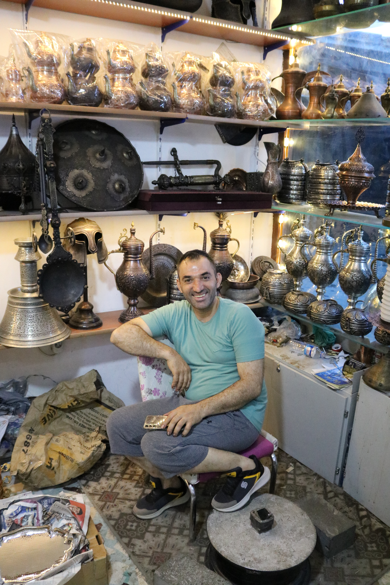 A local artisan at work in an Istanbul shop